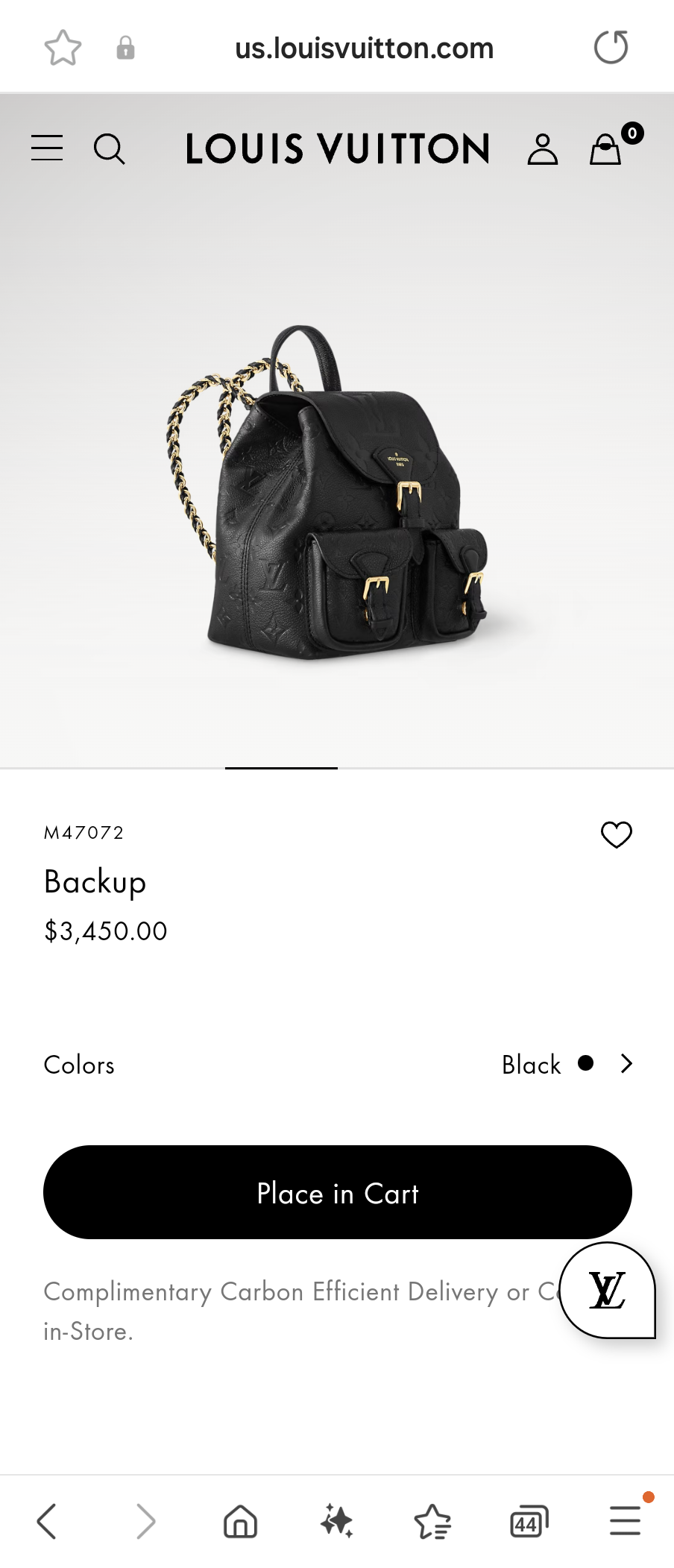 Louis Vuitton M47072 Backup Lv1