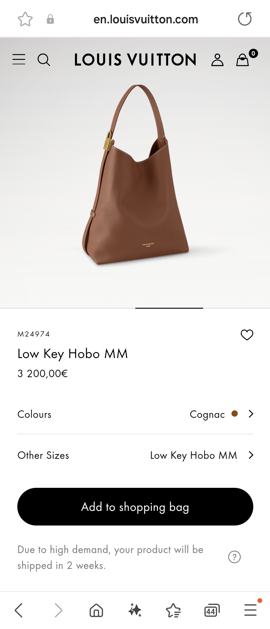 Louis Vuitton M24974 Low Key Hobo MM Lv1