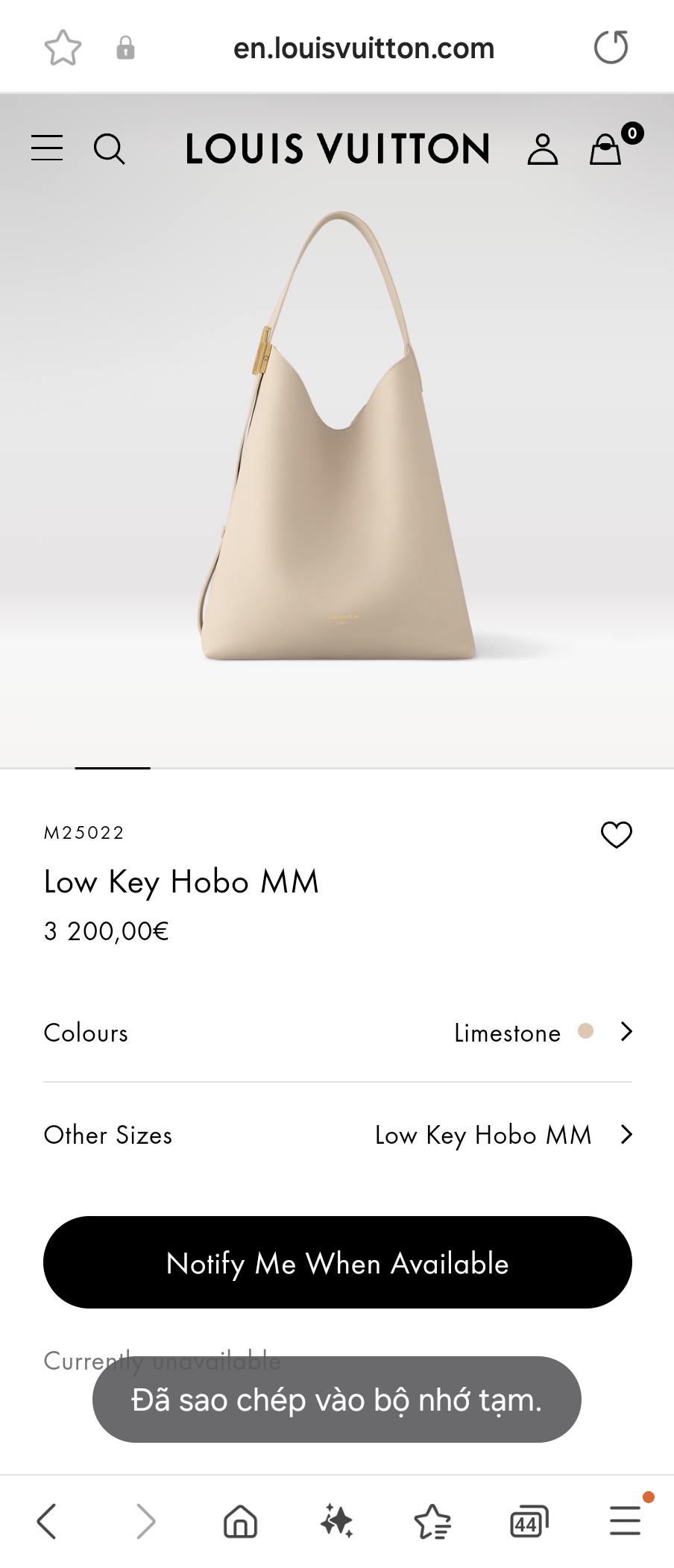 Louis Vuitton M25022 Low Key Hobo MM Lv1