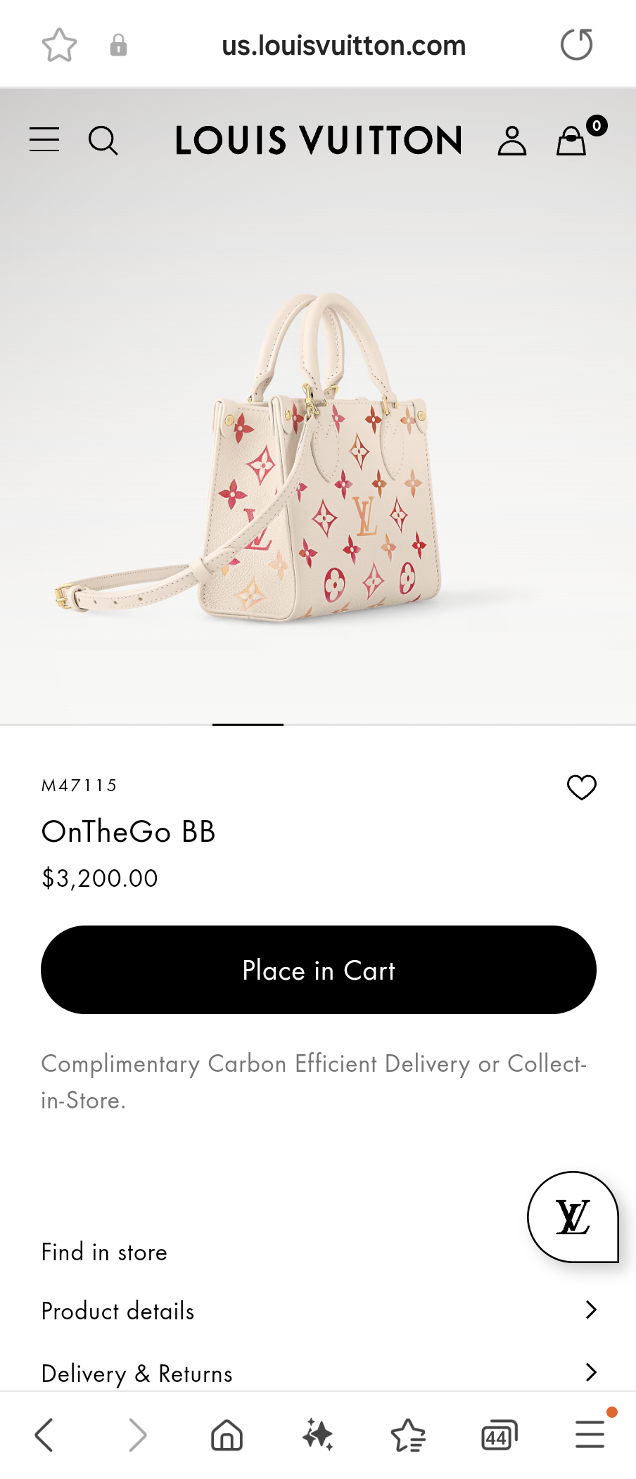 Louis Vuitton M47115 OnTheGo BB lv1