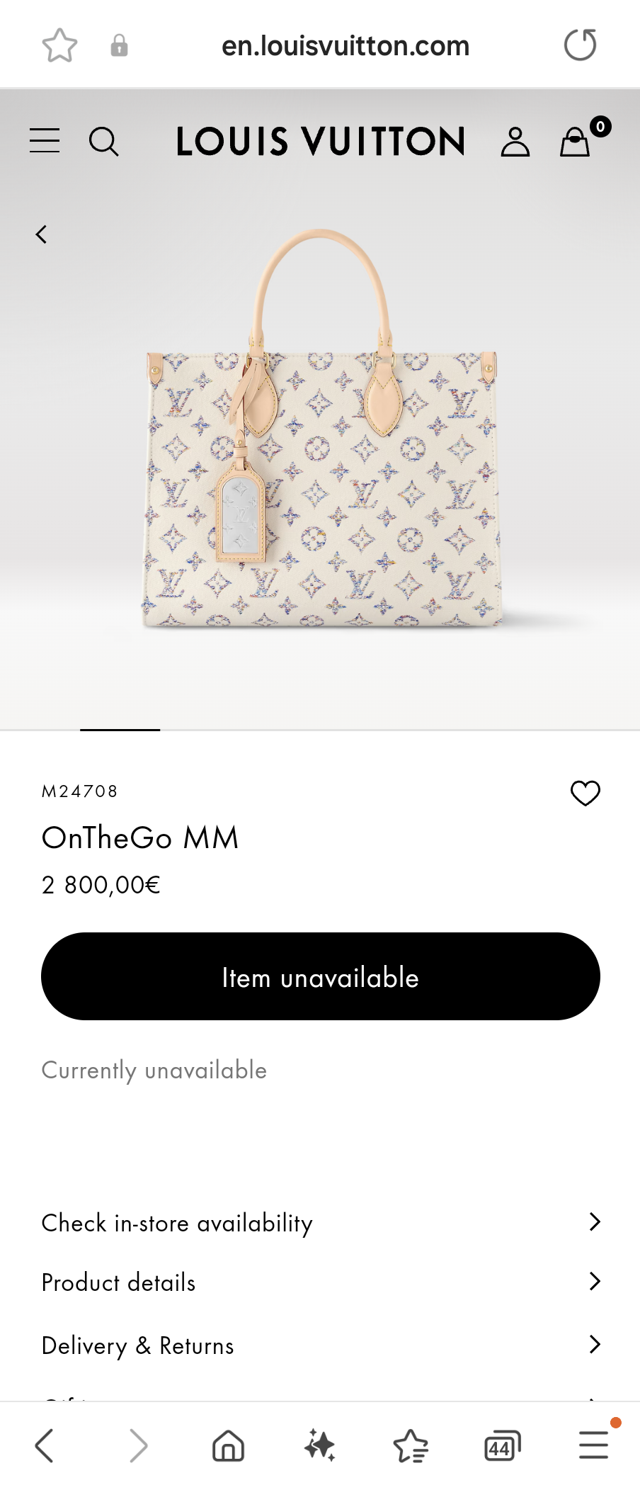 Louis Vuitton M24708 OnTheGo MM Lv1