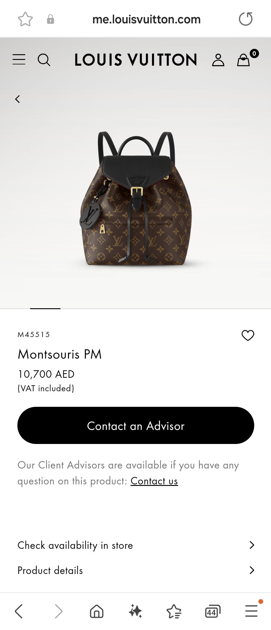 Louis Vuitton M45515 Montsouris PM Lv1