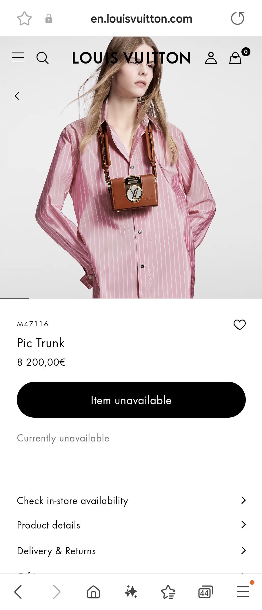 Louis Vuitton M47116 Pic Trunk Lv1