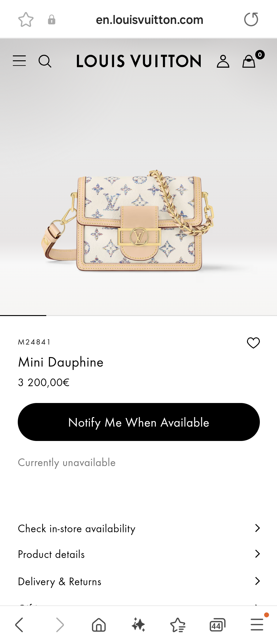 Louis Vuitton M24841 Mini Dauphine Lv1