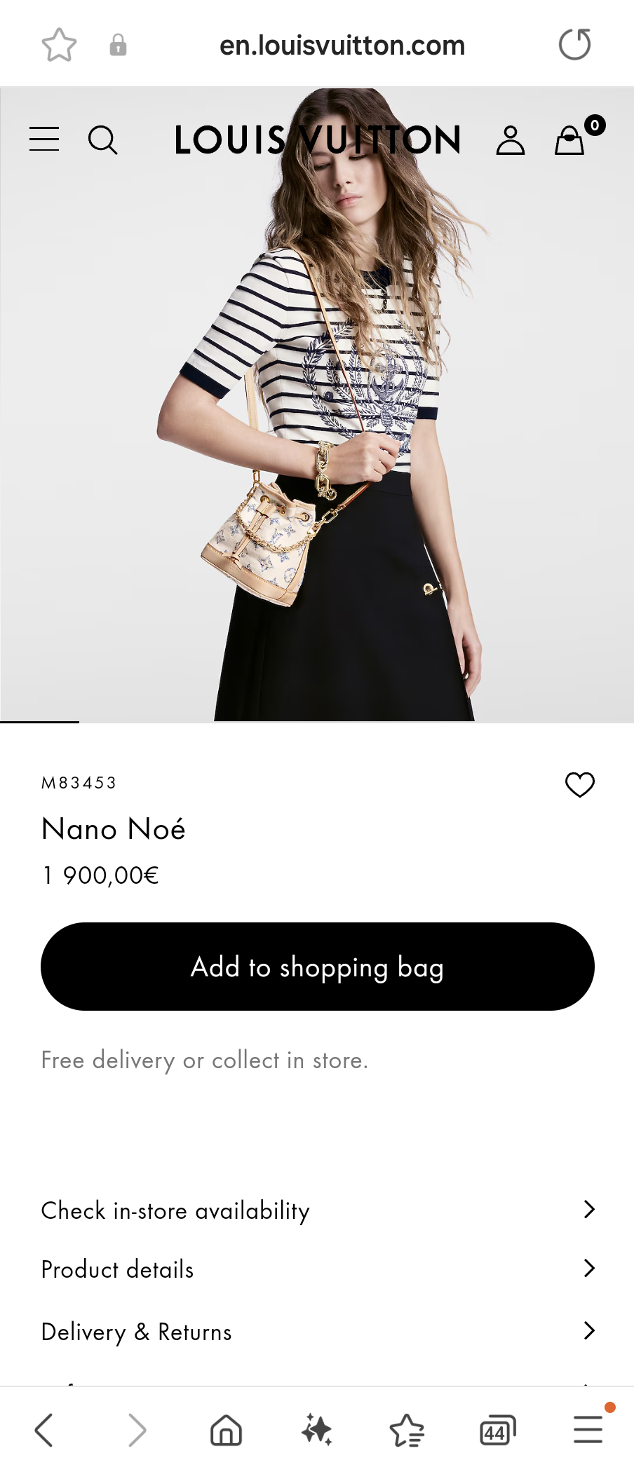 Louis Vuitton M83453 Nano Noé Lv1