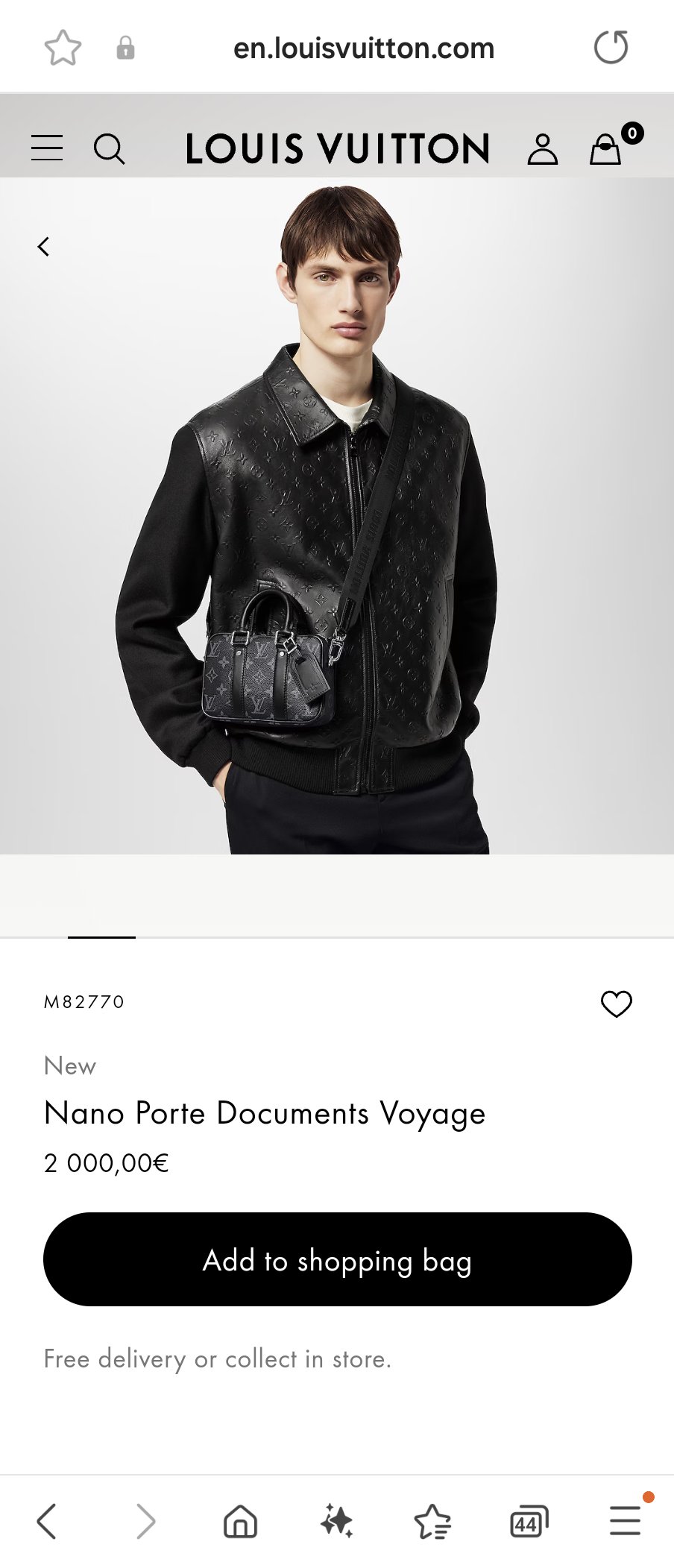 Louis Vuitton M82770 Nano Porte Documents Voyage lv1