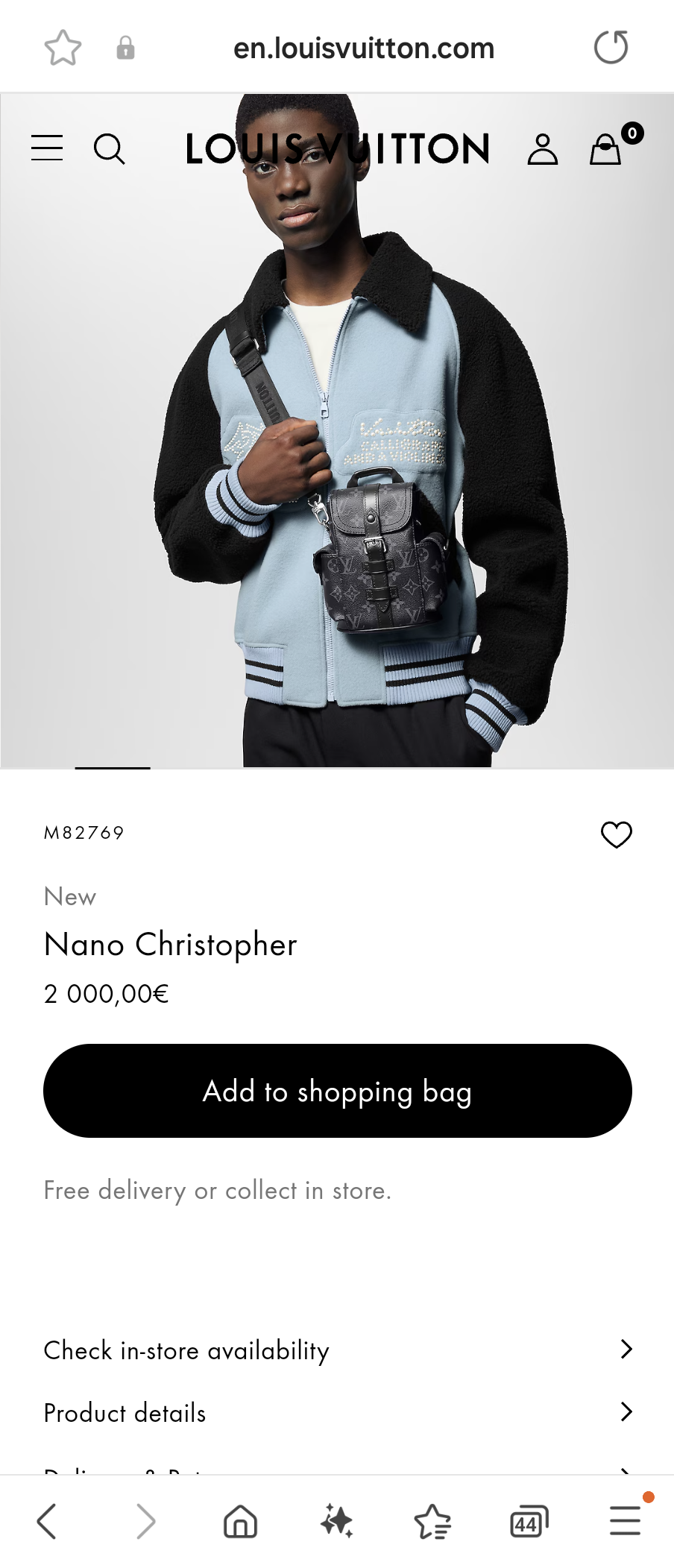 Louis Vuitton M82769 New Nano Christopher