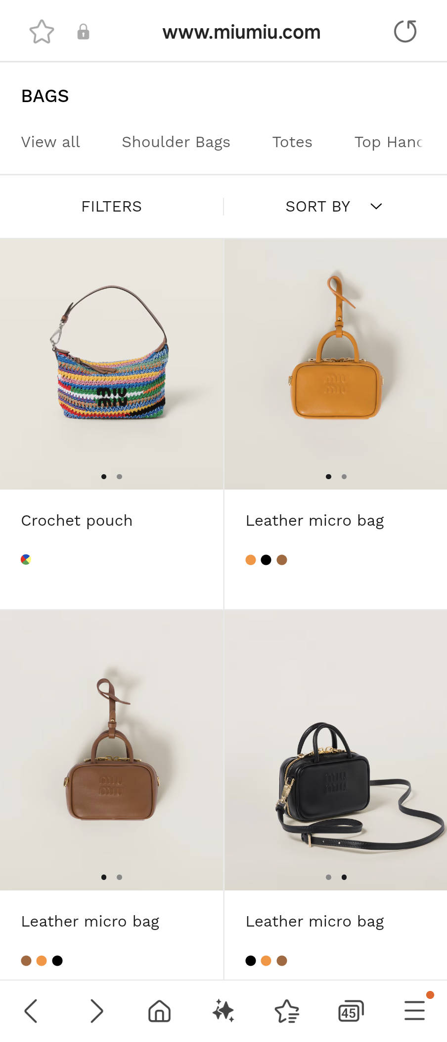 Miu Miu 5NR020 Leather micro bag black M1