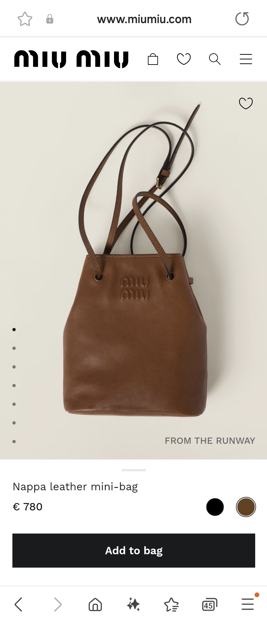 Copy of Miu Miu 5NF460 Nappa leather mini-bag black m1Miu Miu 5NF460 Nappa leather mini-bag oak m1