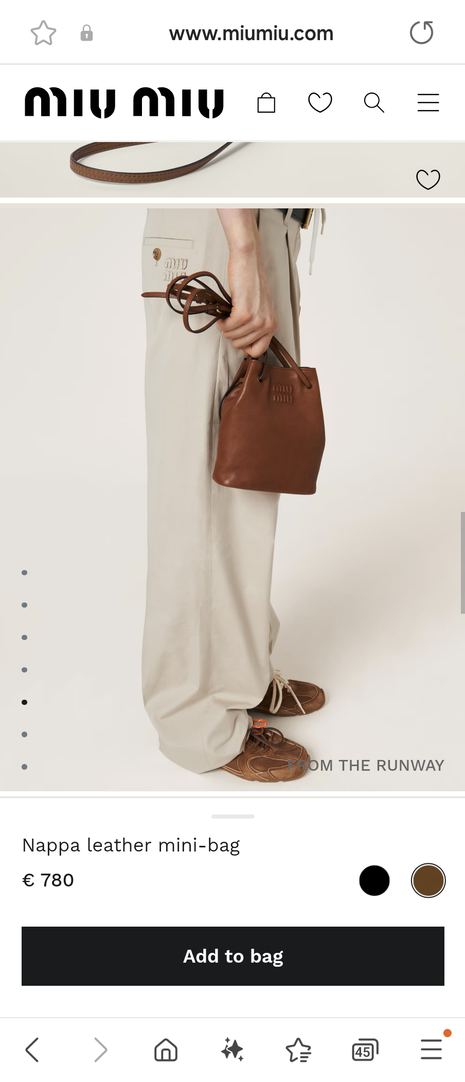 Copy of Miu Miu 5NF460 Nappa leather mini-bag black m1Miu Miu 5NF460 Nappa leather mini-bag oak m1