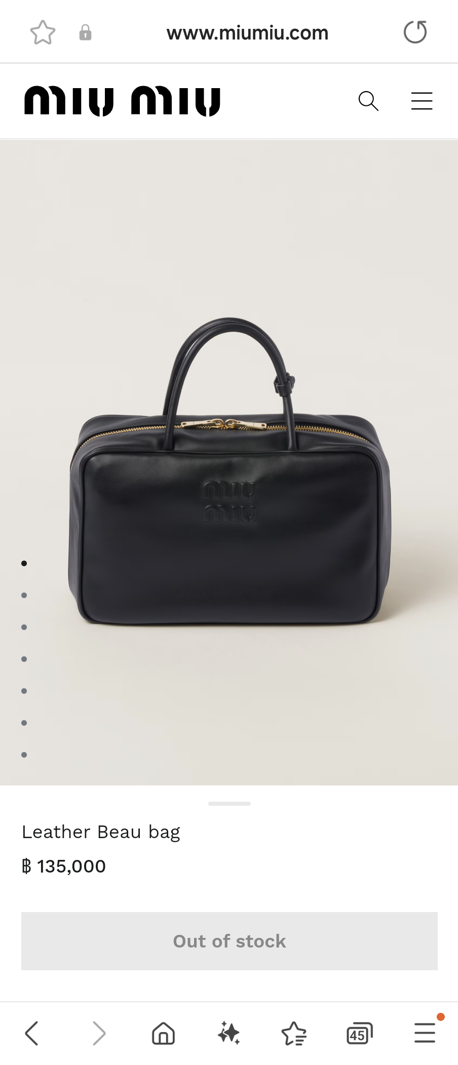 Miu Miu 5BB117_2DDJ_F0002_V_OOO Leather Beau bag black M1