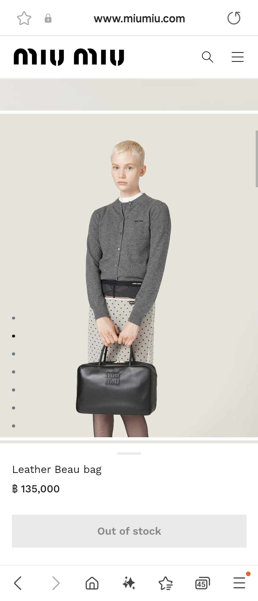 Miu Miu 5BB117_2DDJ_F0002_V_OOO Leather Beau bag black M1