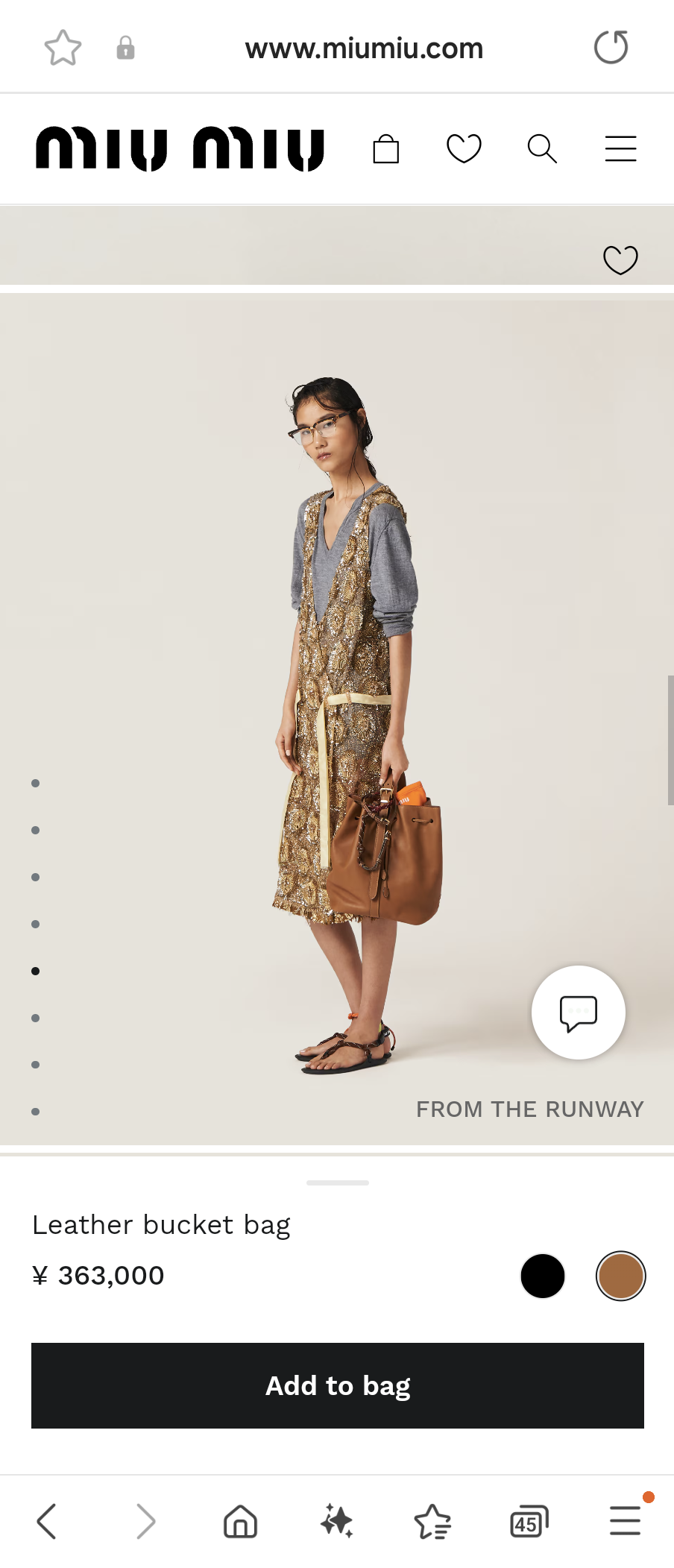 Miu Miu leather bucket bag cognac 5BE089_2CRM_F0046_V_OOO M1