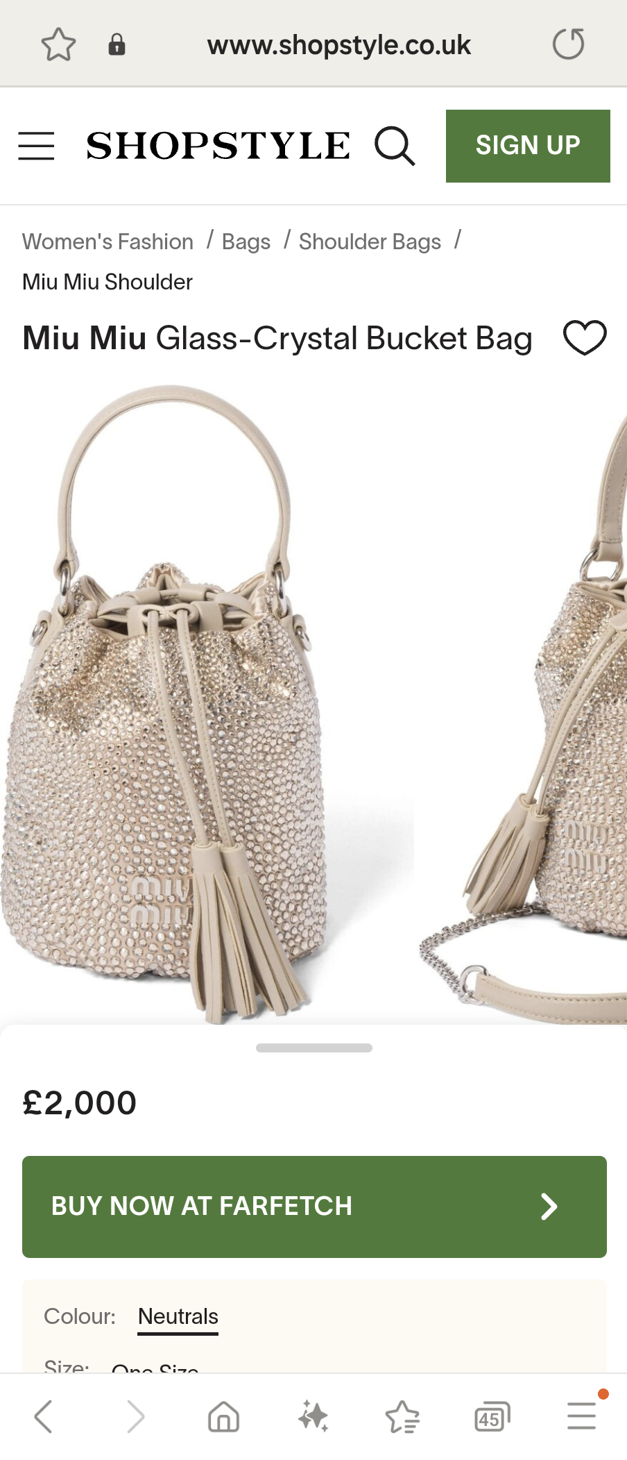 Miu Miu 5BE085 Glass-Crystal Bucket Bag M1