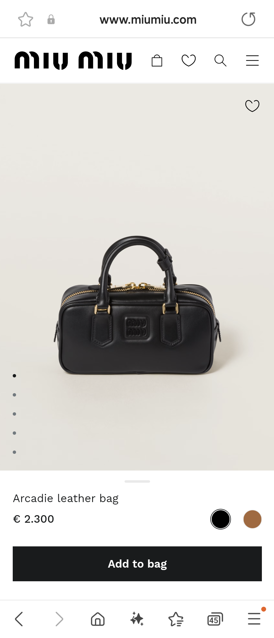 Miu Miu Arcadie leather bag 5BB142_2CR3_F0002_V_OON black M1