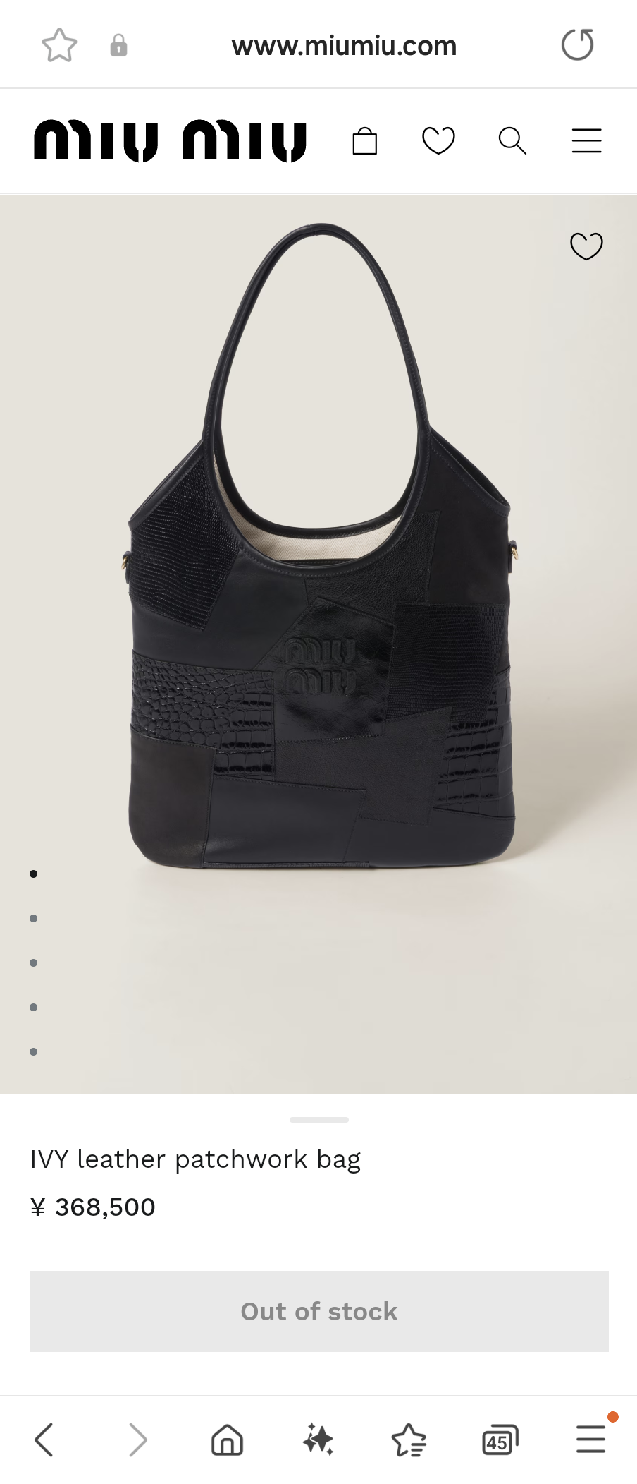 Miu Miu IVY leather patchwork bag 5BG231_2CRI_F0002_V_MLN black M1