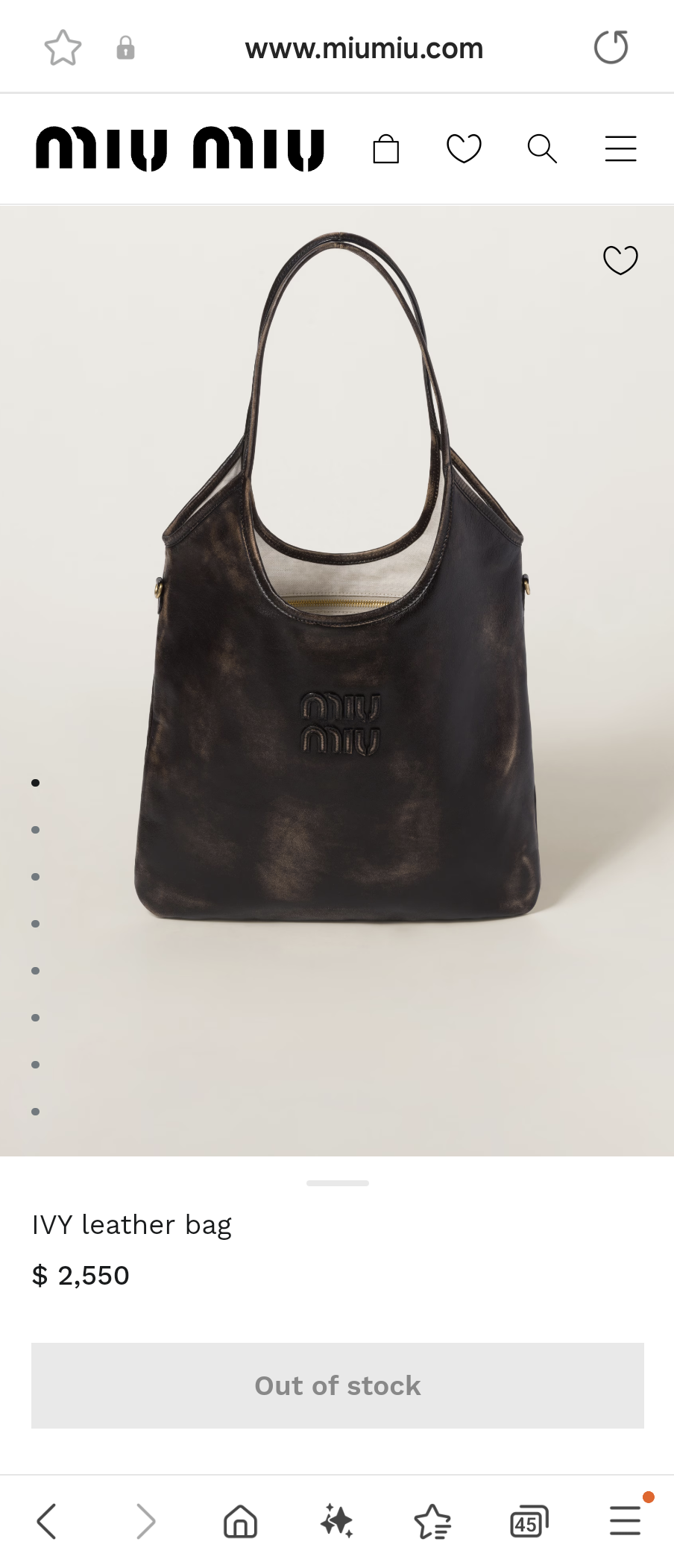 Miu Miu IVY leather bag 5BG231_2F6P_F0V6L_V_MLO sand coffe M1