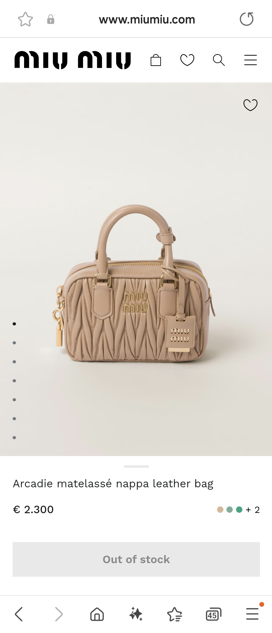 Miu Miu Arcadie matelassé nappa leather bag 5BB123_N88_F0036_V_YOO sand beige M1