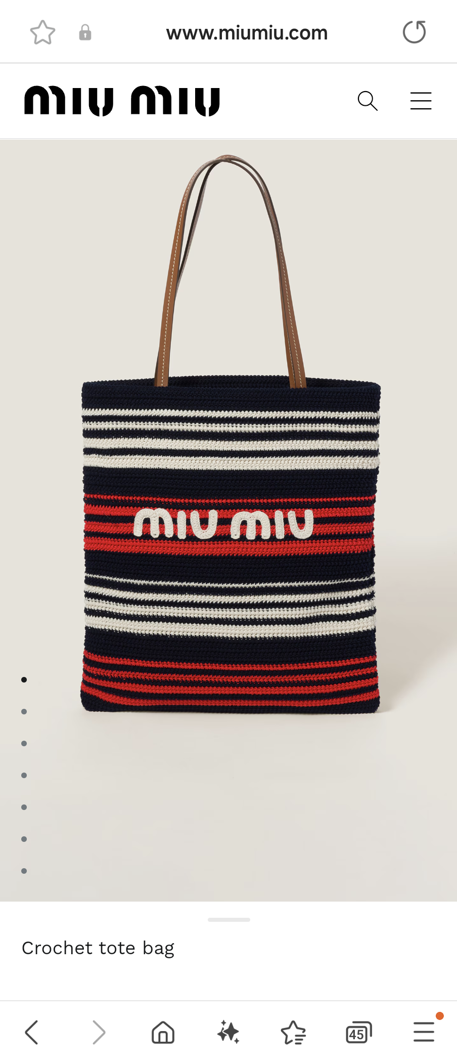 Miu Miu Crochet tote bag 5BG248_2CQN_F0YKQ_V_ORO blue/red/white M1