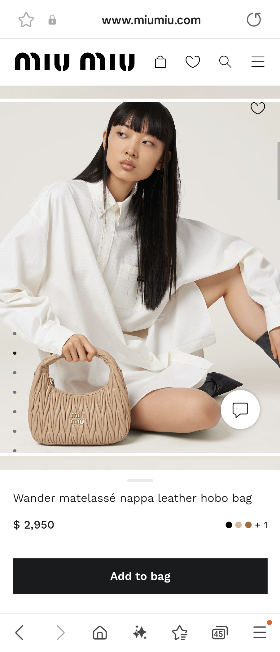 Miu Miu Wander matelassé nappa leather hobo bag sand beige 5BC153_N88_F0036_V_OOO