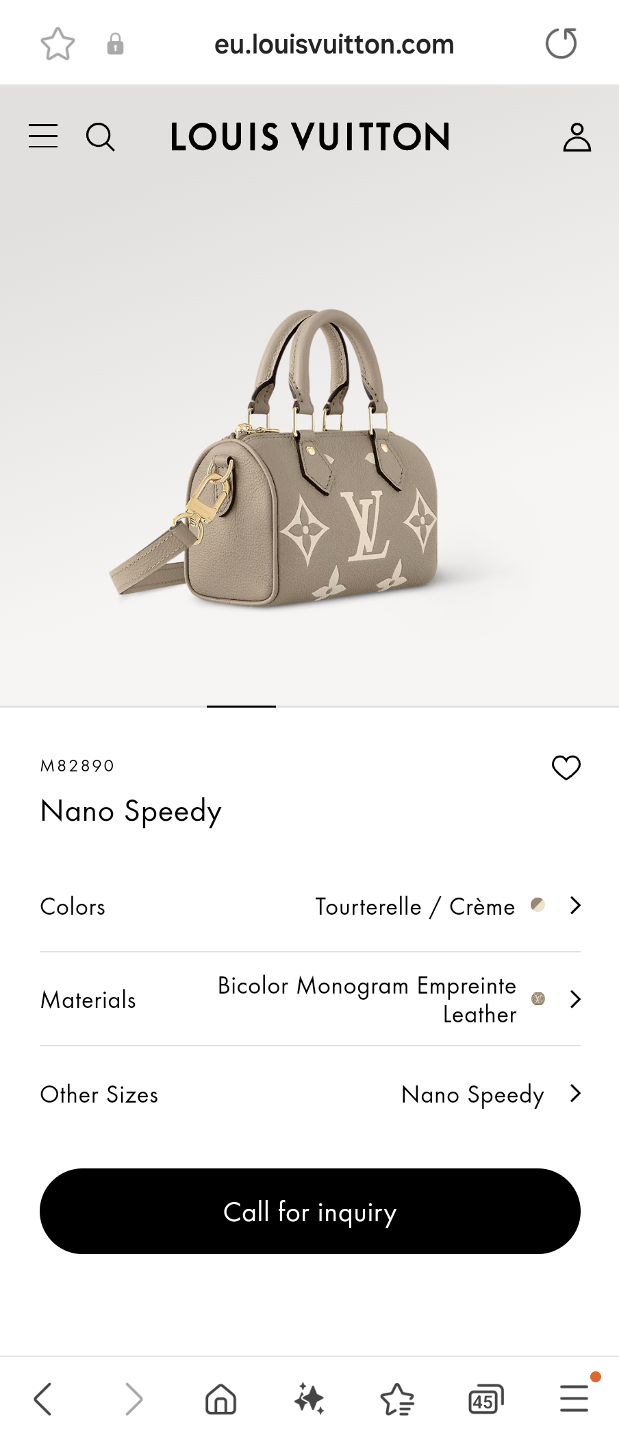 Louis Vuitton M82890 Nano Speedy Lv1
