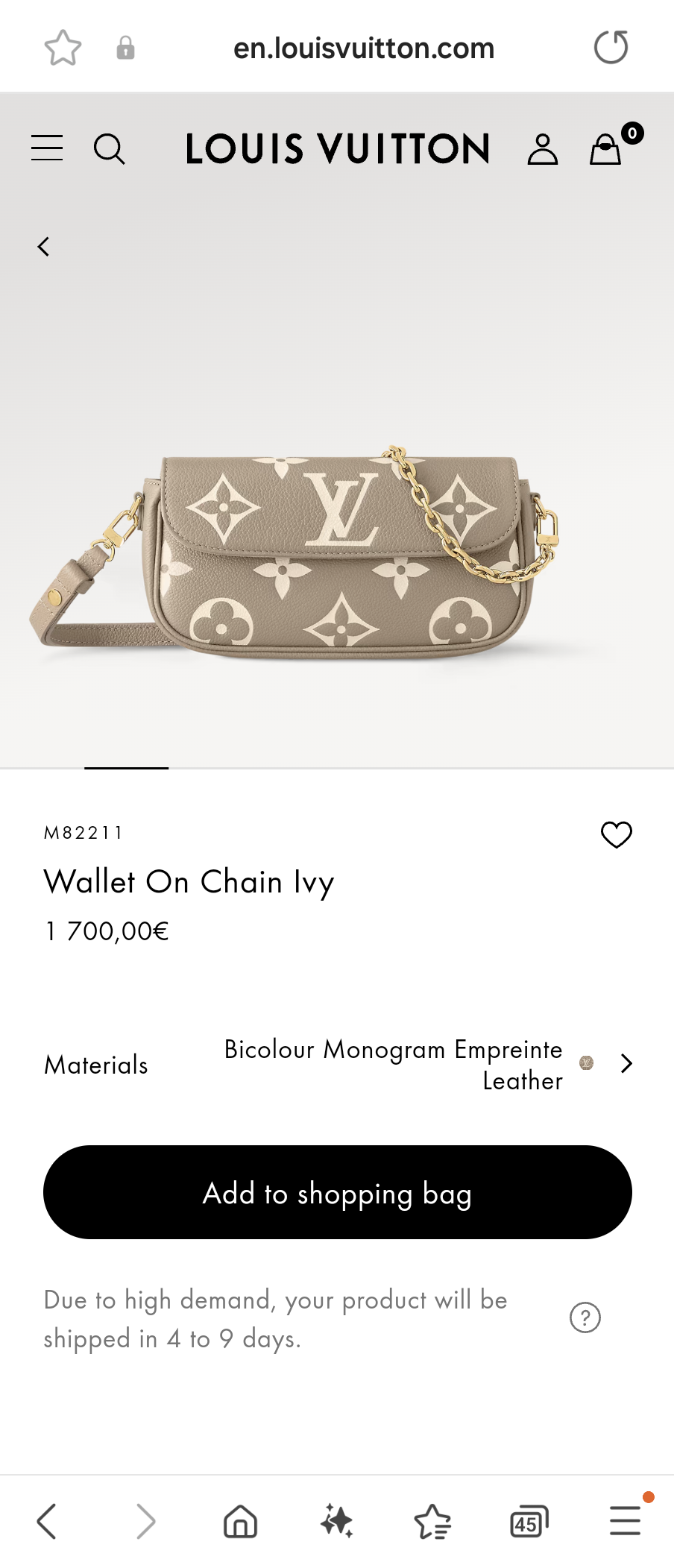 Louis Vuitton M82211 Wallet On Chain Ivy lv1