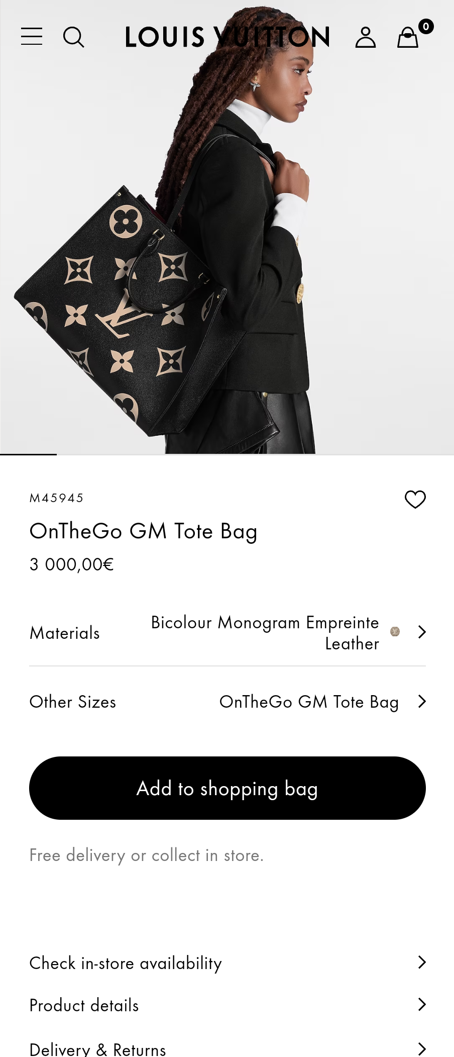 Louis Vuitton M45945 OnTheGo GM Tote Bag