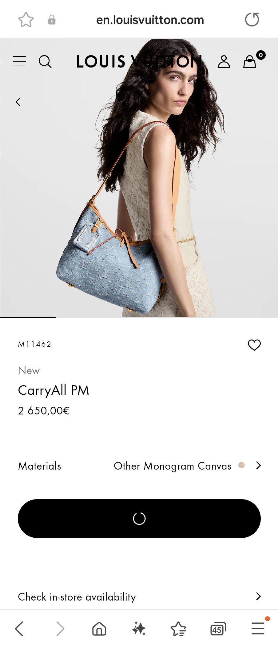 Louis Vuitton M11462 New CarryAll PM