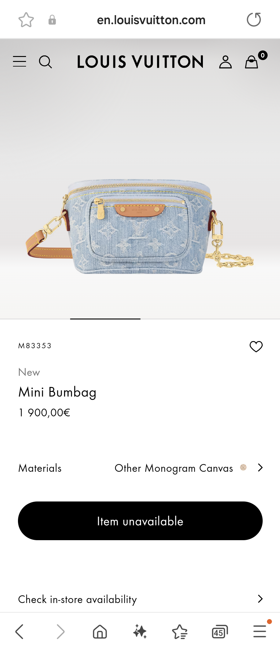 Louis Vuitton M83353 Mini Bumbag