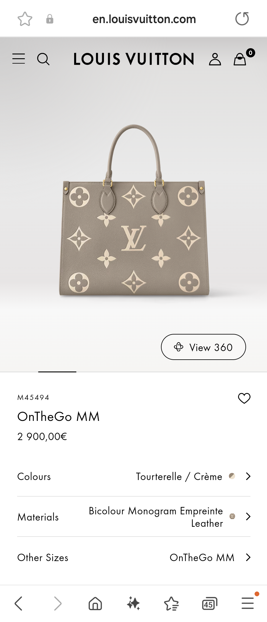Louis Vuitton M45494 OnTheGo MM