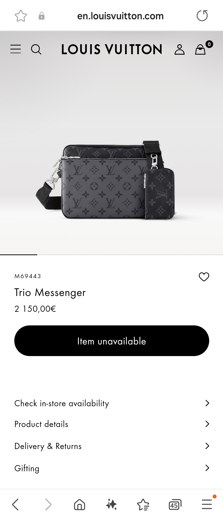 Louis Vuitton M69443 Trio Messenger