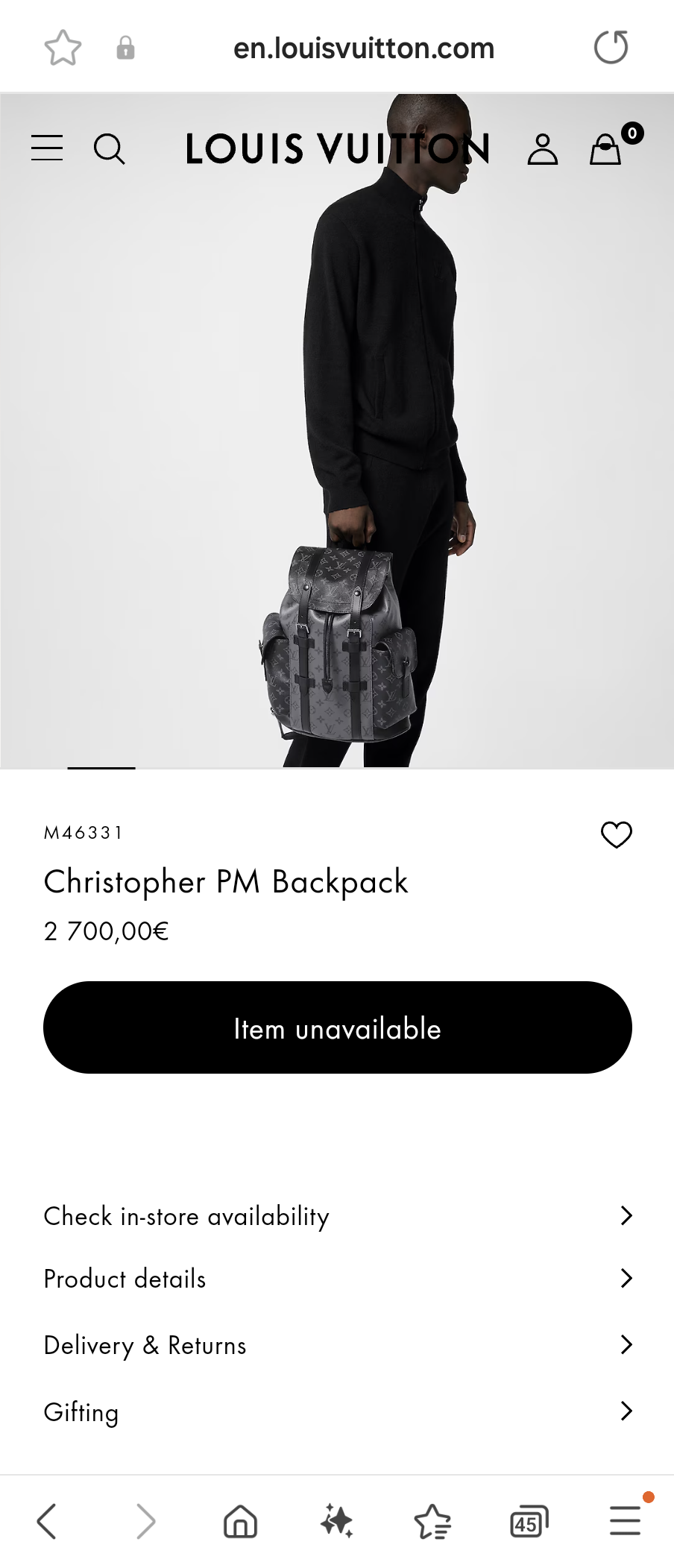 Louis Vuitton M46331 Christopher PM Backpack