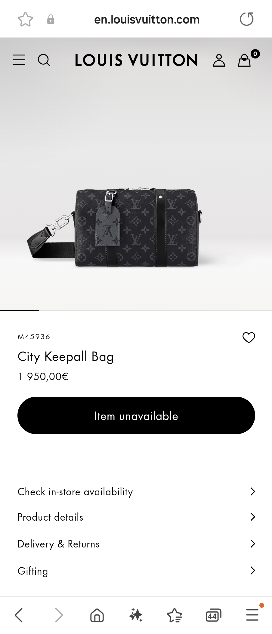 Louis Vuitton M45936 City Keepall Bag