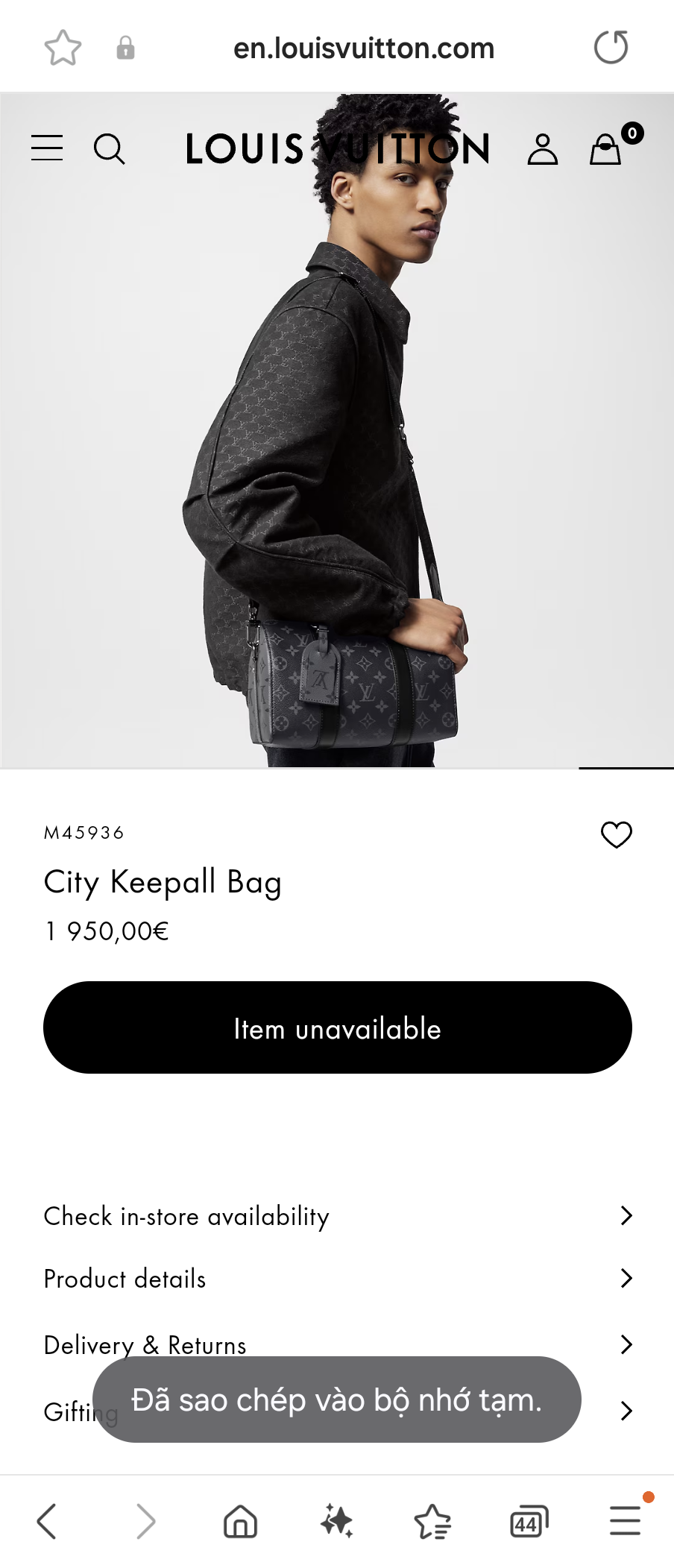 Louis Vuitton M45936 City Keepall Bag