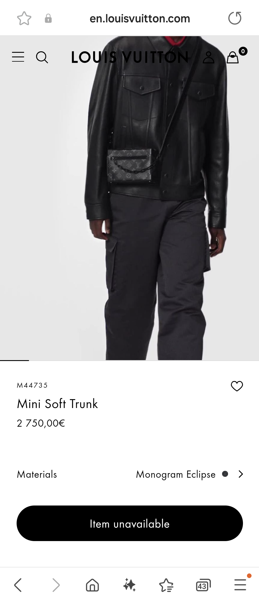 Louis Vuitton M44735 Mini Soft Trunk