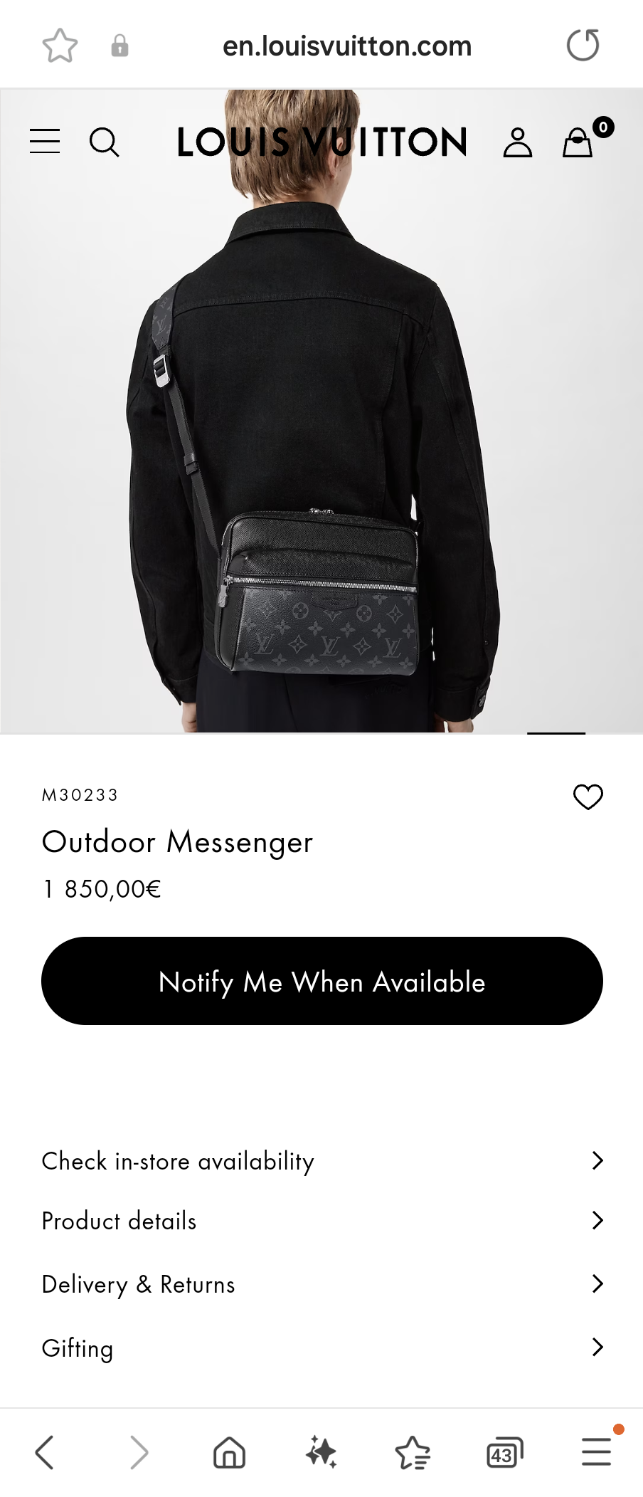 Louis Vuitton M30233 Outdoor Messenger