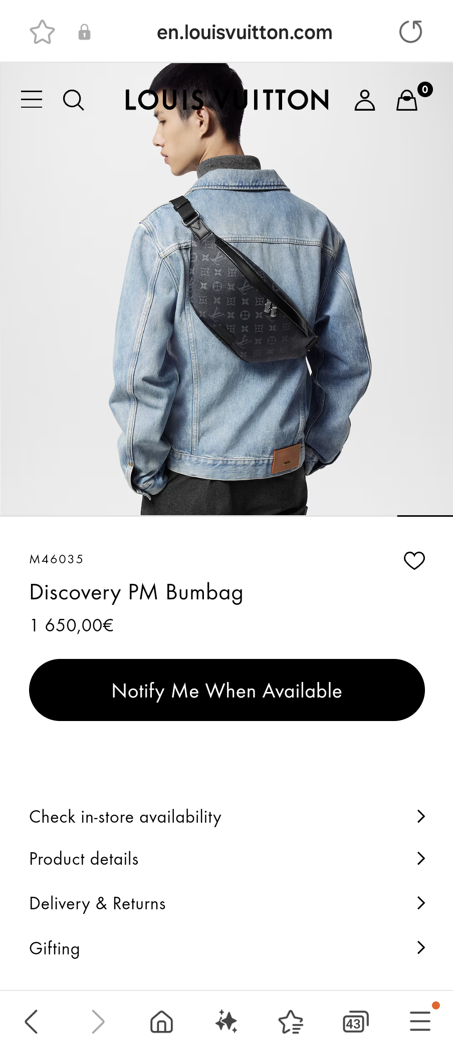 Louis Vuitton M46035 Discovery PM Bumbag