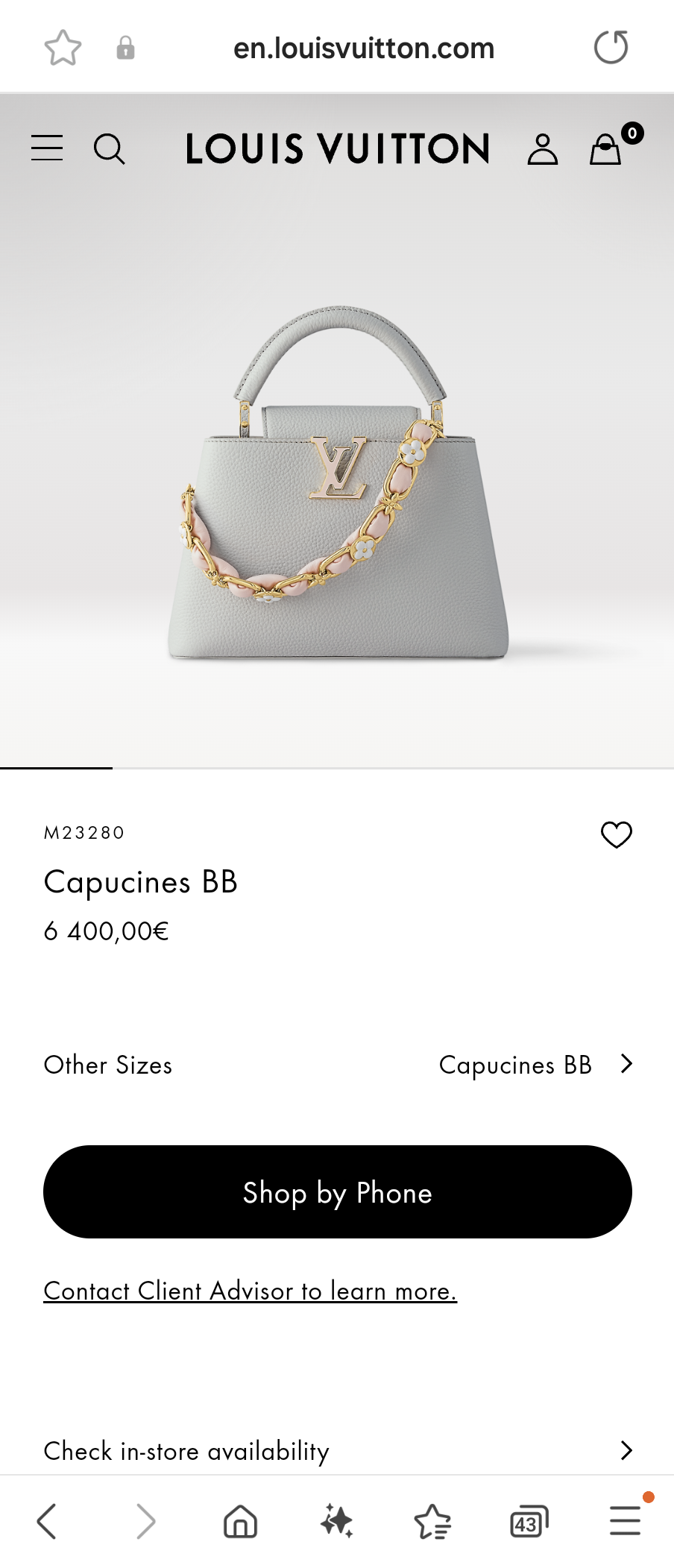 Louis Vuitton M23280 Capucines BB