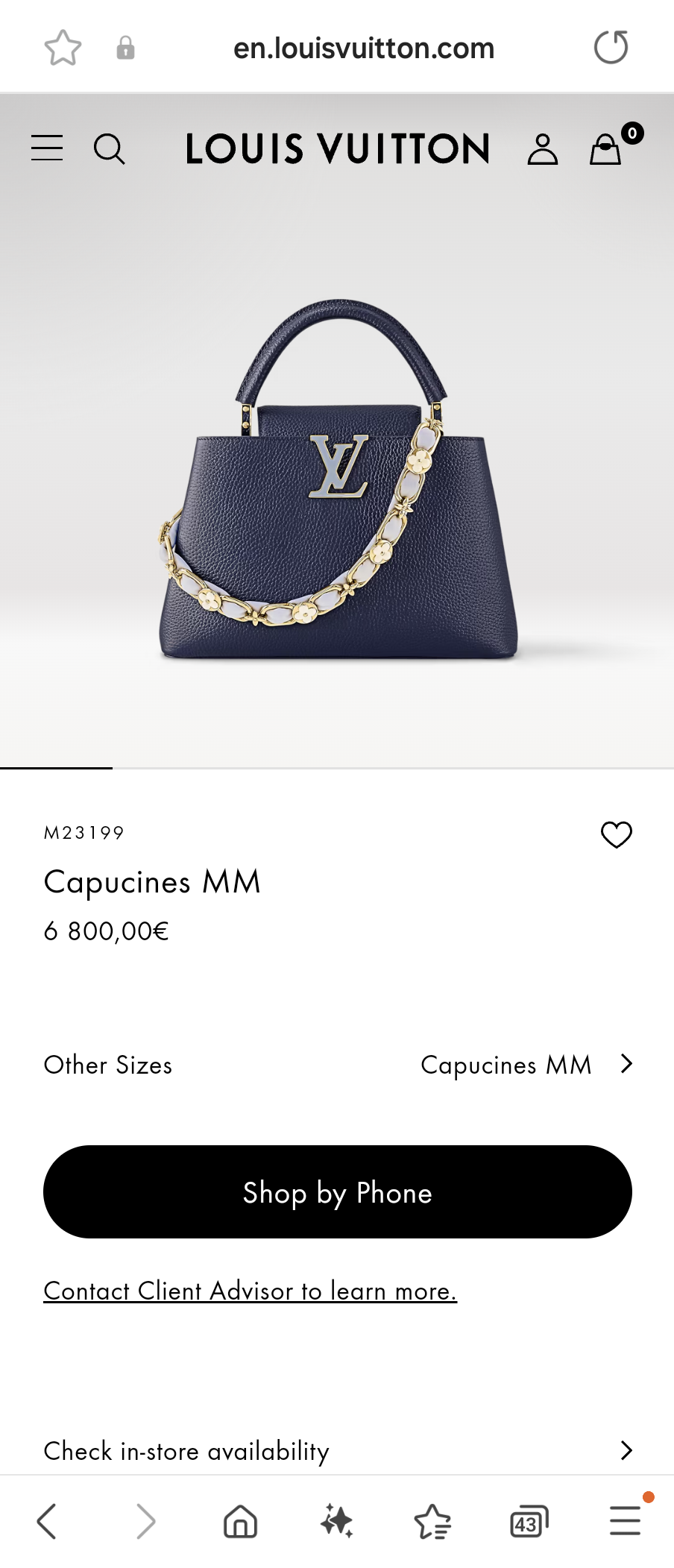 Louis Vuitton M23199 Capucines MM