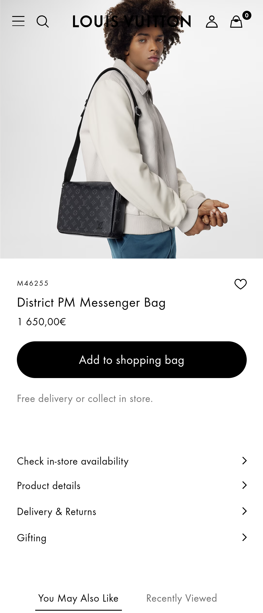 Louis Vuitton M46255 District PM Messenger Bag