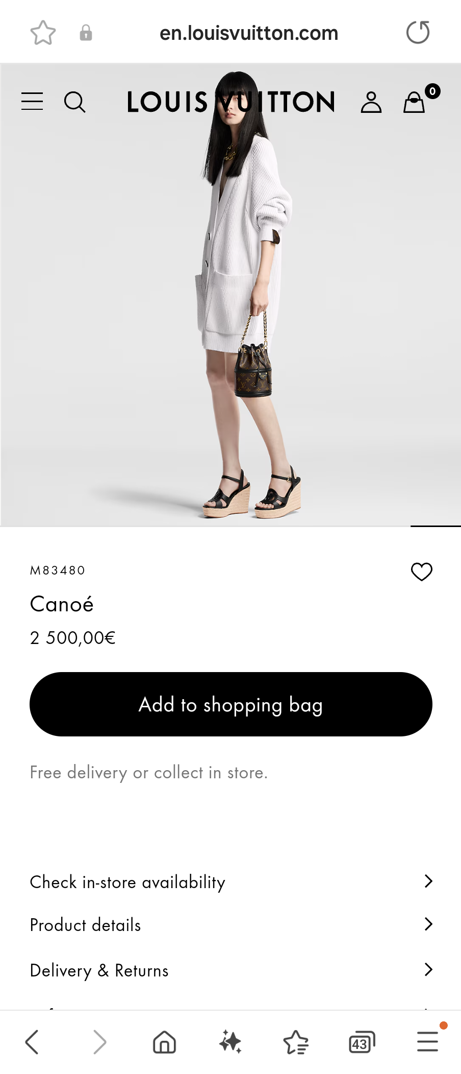 Louis Vuitton M83480 Canoé