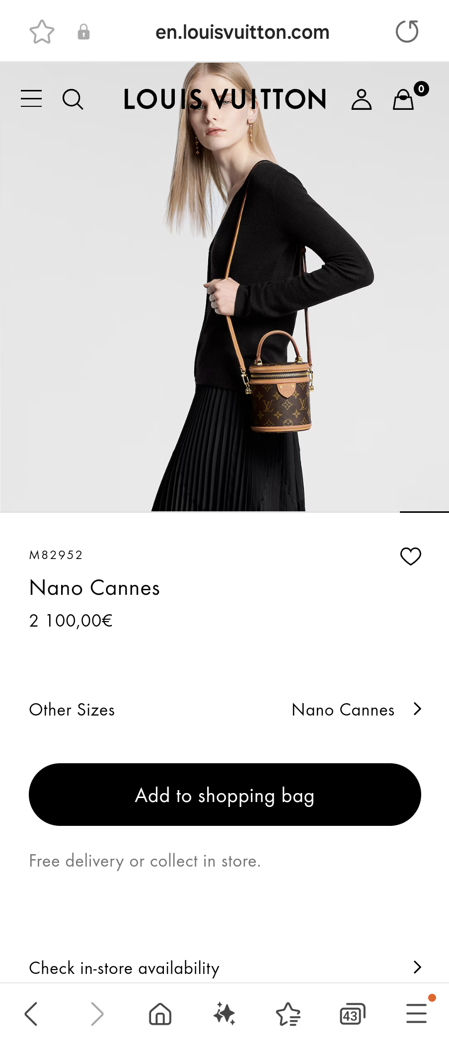 Louis Vuitton M82952 Nano Cannes