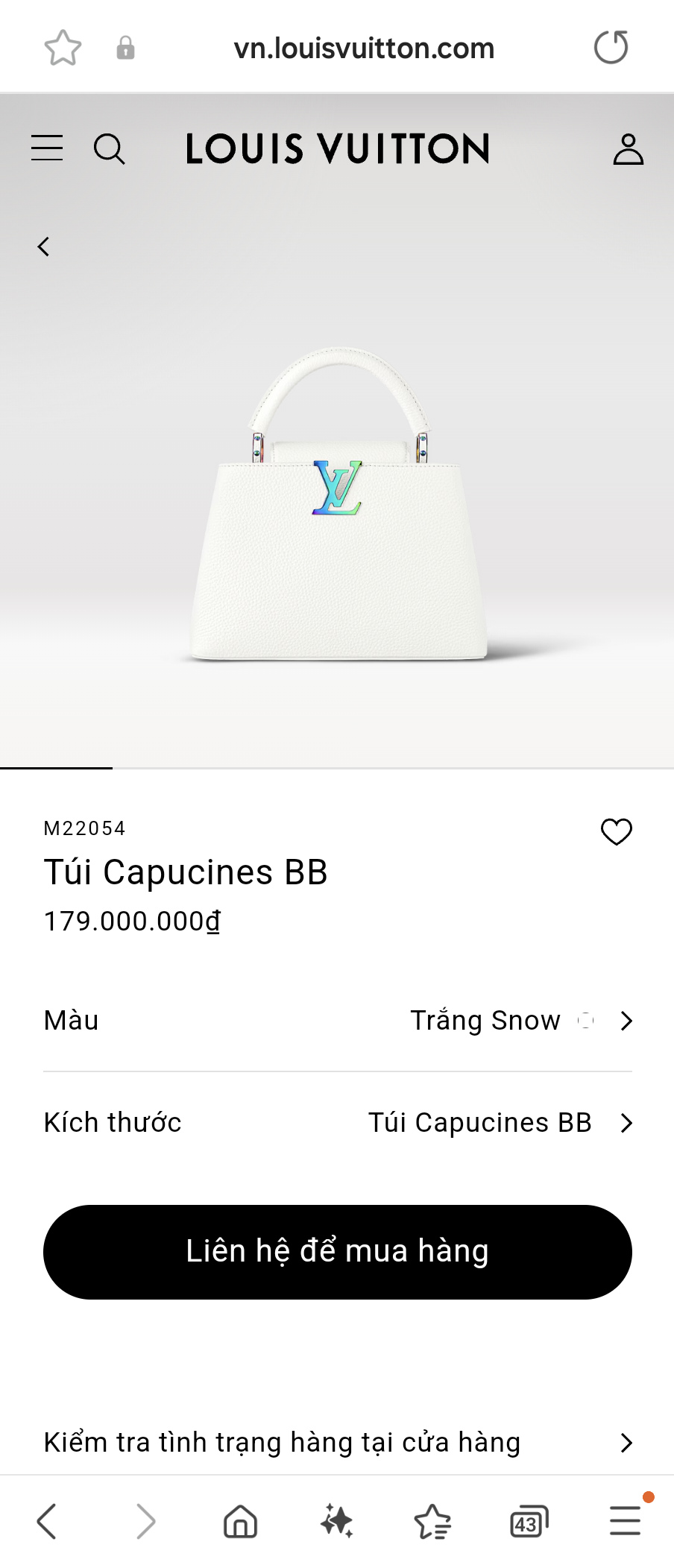 Louis Vuitton M22054 M23083 Capucines BB lv1