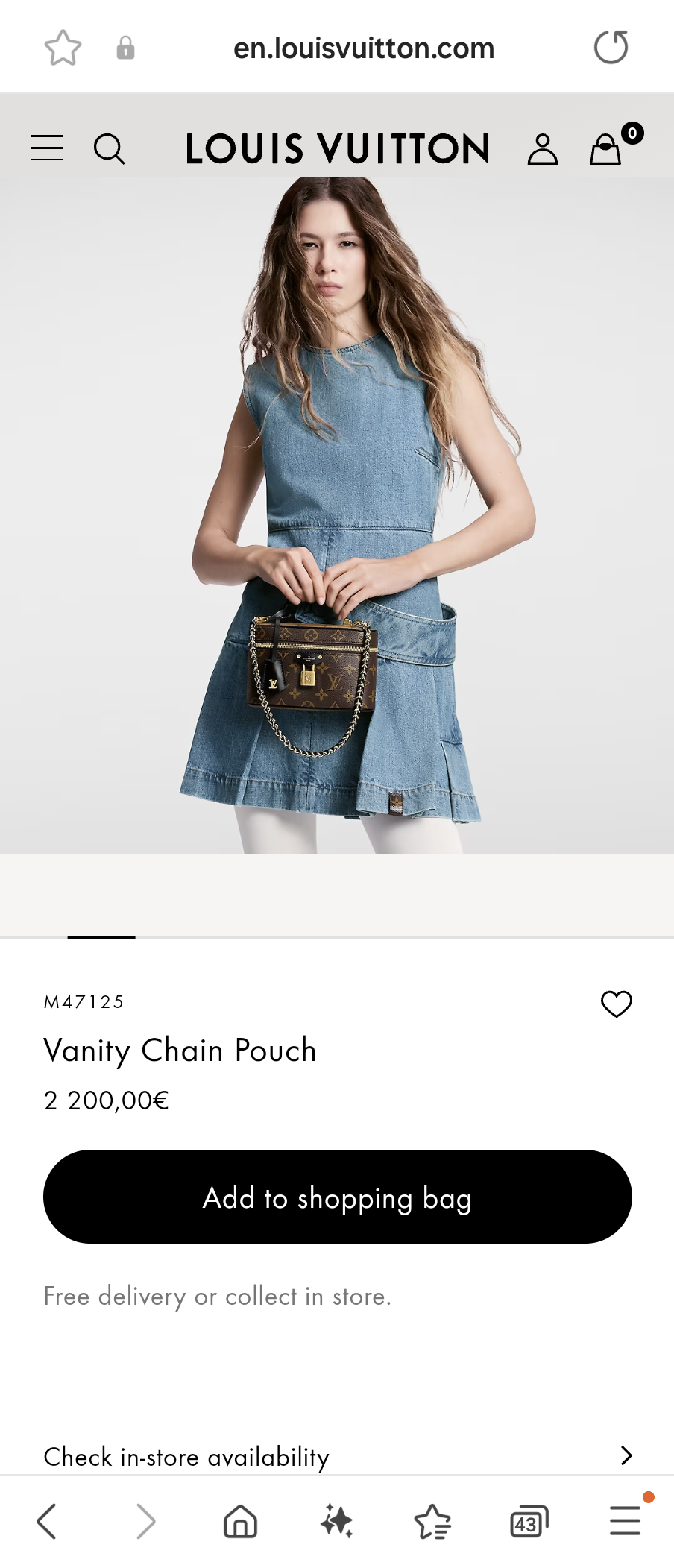 Louis Vuitton M47125 Vanity Chain Pouch
