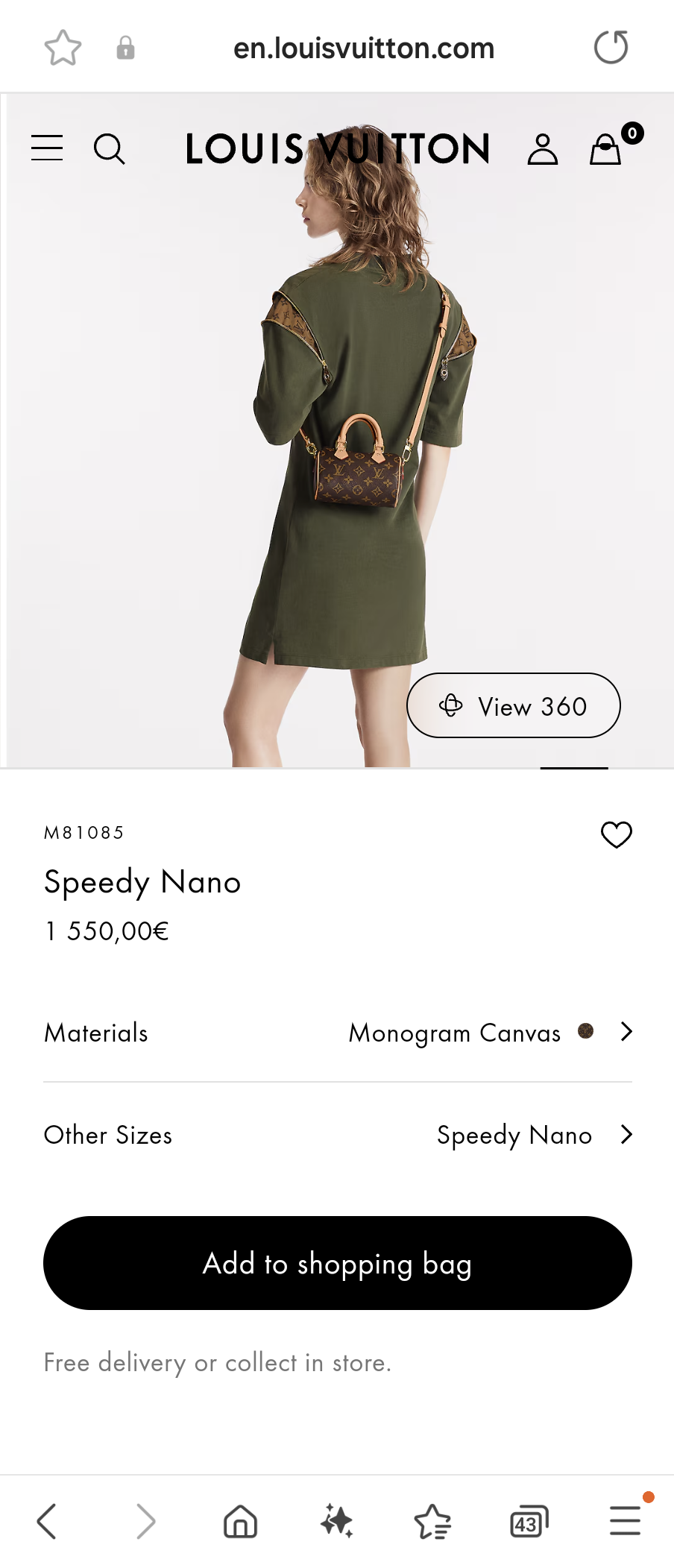 Louis Vuitton M81085 Speedy Nano