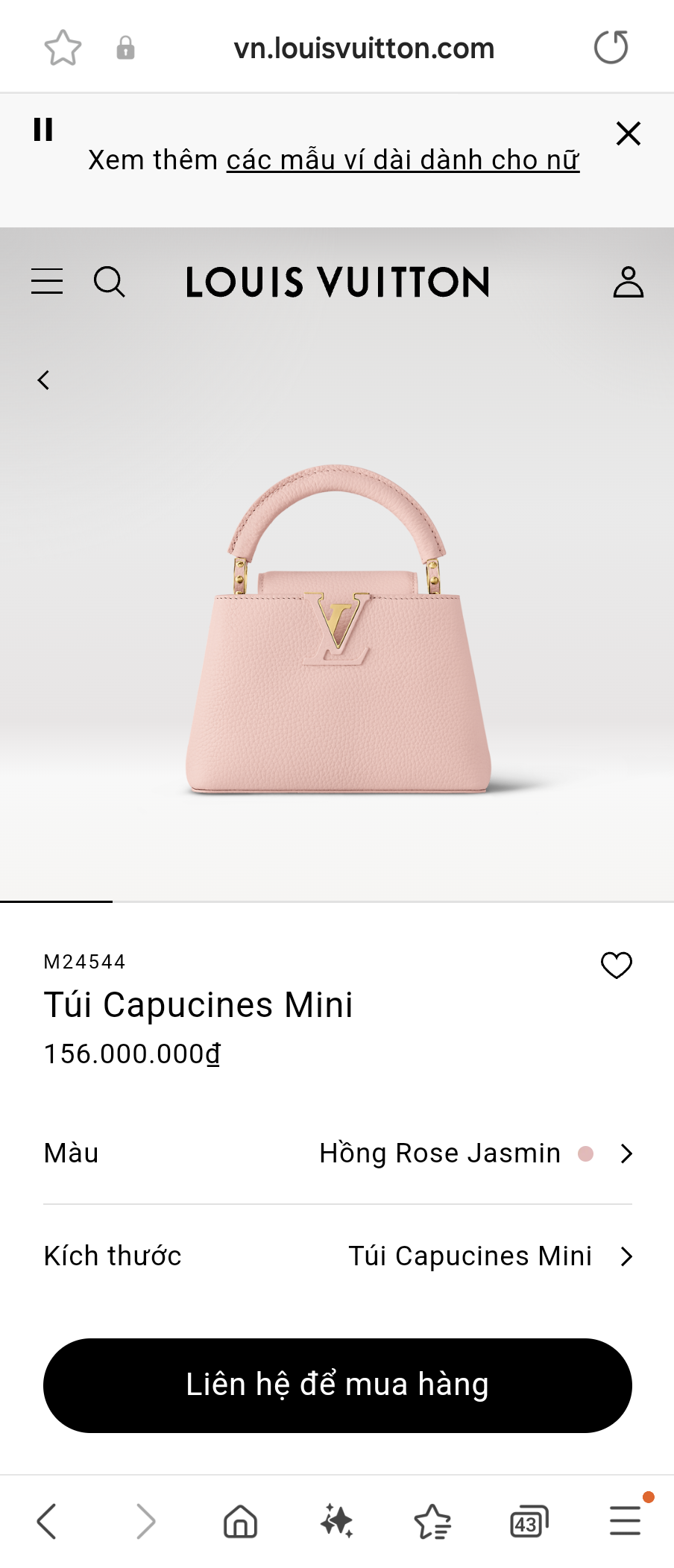 Louis Vuitton M24544 Capucines mini