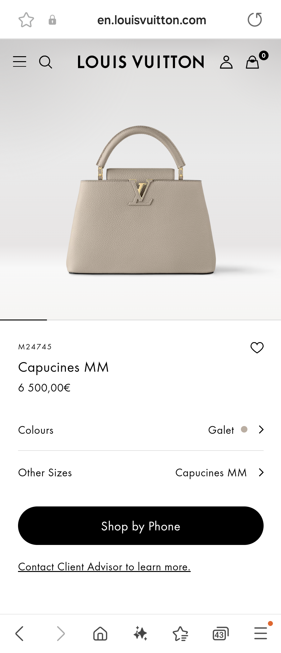 Louis Vuitton M24745 Capucines MM