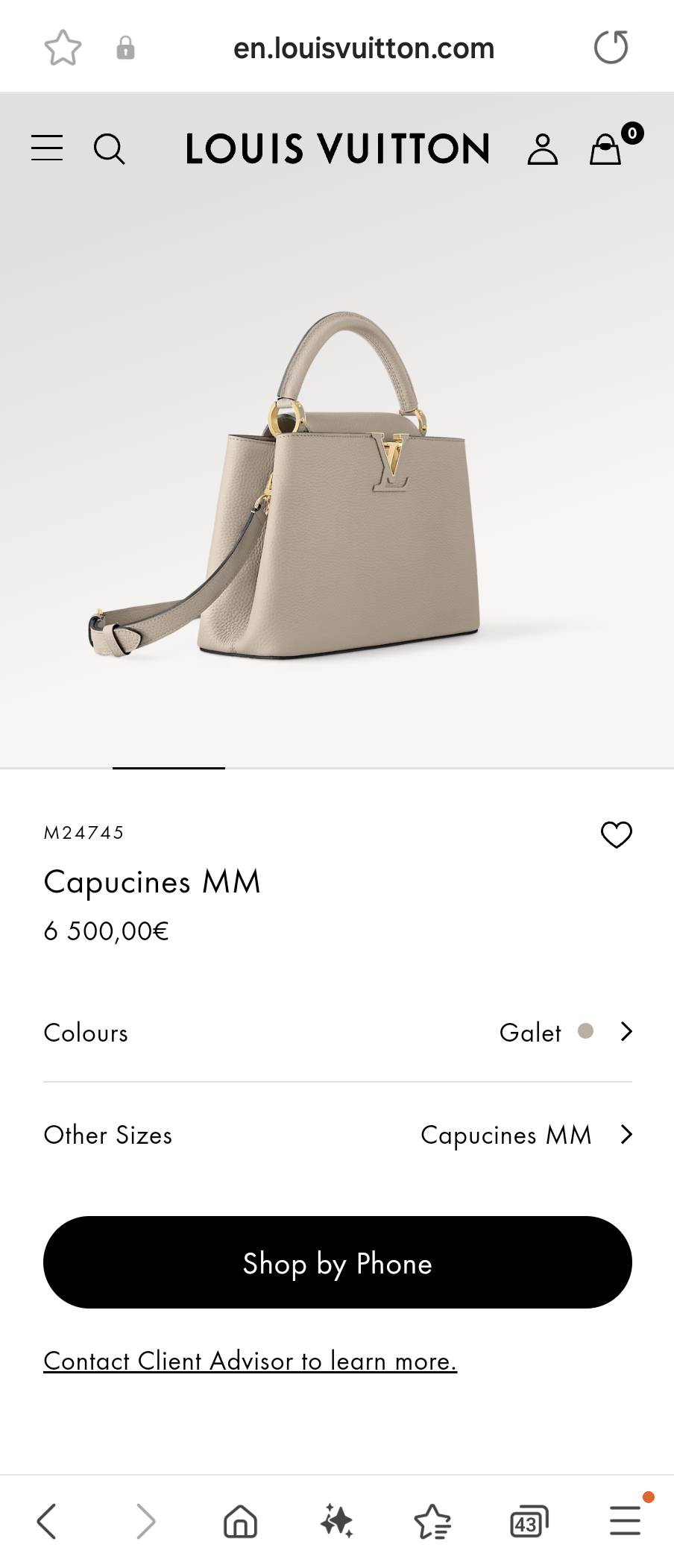 Louis Vuitton M24745 Capucines MM