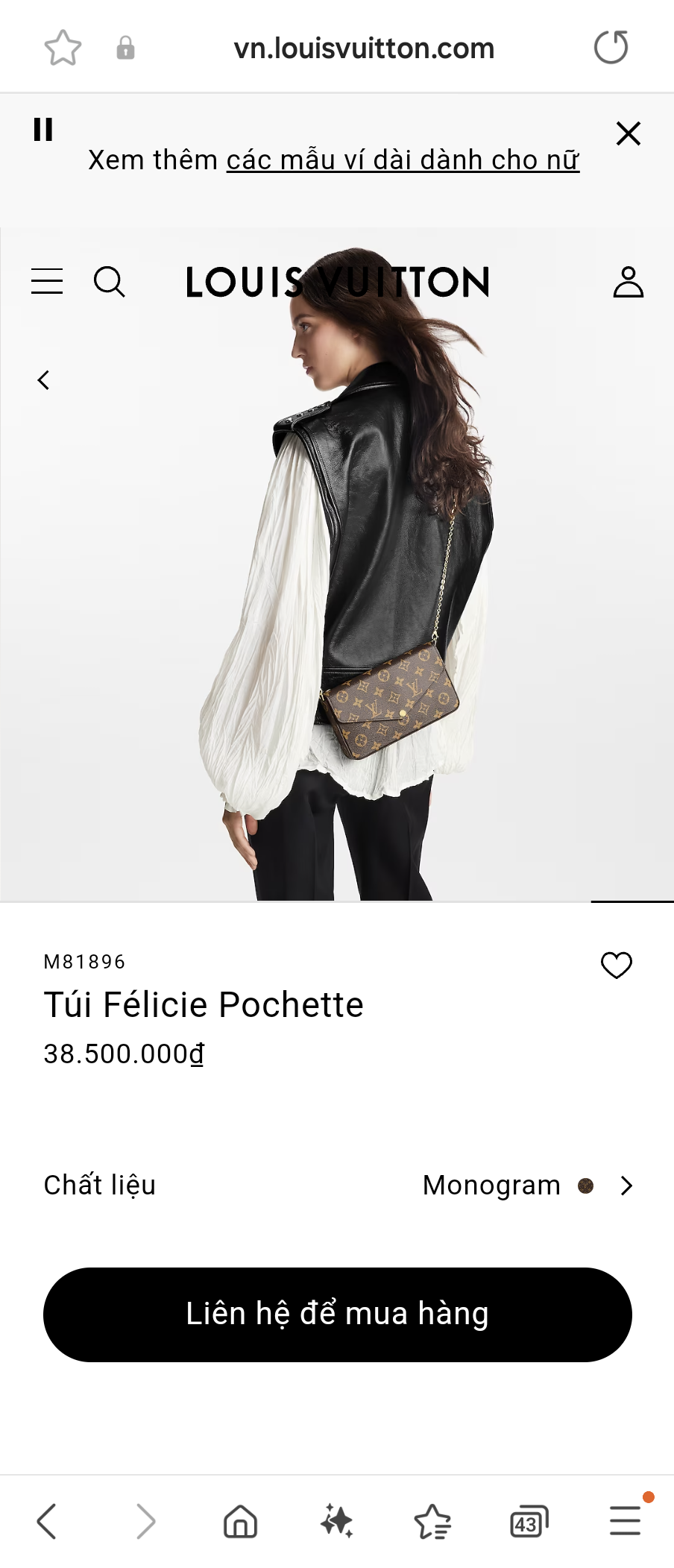 Louis Vuitton M81896 Túi Félicie Pochette