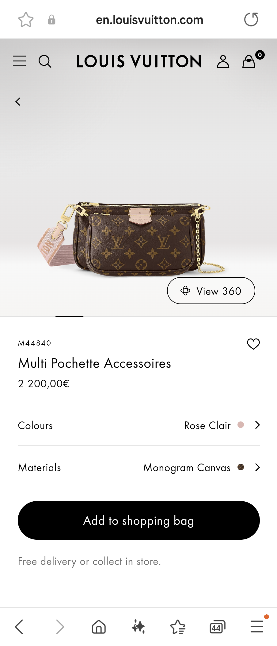 LOUIS VUITTON M44840Multi Pochette Accessoires